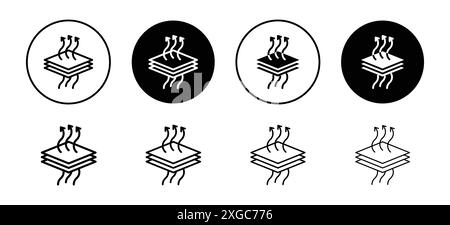 3 Breathable layers icon vector logo set collection for web app ui Stock Vector