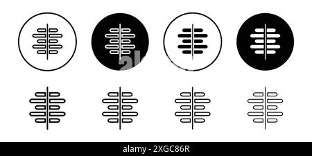 Center align icon vector logo set collection for web app ui Stock Vector