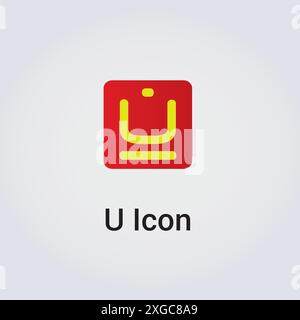 U Letter Icon Design Single Isolated Logo Design Brand Corporate Identity Various Colors Editable Template Vector Monogram Emblem Illustration Brand Stock Vector