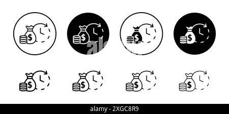 Deposit period icon vector logo set collection for web app ui Stock Vector