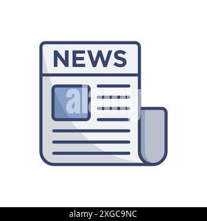 newspaper icon vector design template in white background Stock Vector