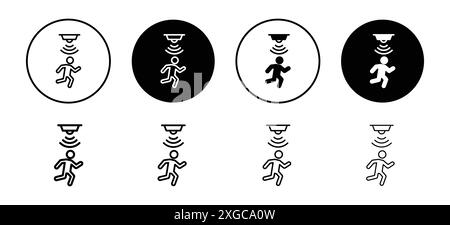 Motion sensor icon vector logo set collection for web app ui Stock Vector