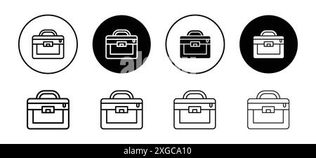 Laptop bag icon vector logo set collection for web app ui Stock Vector