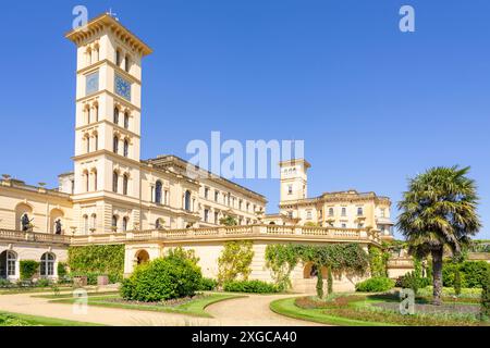 Isle of Wight Osborne House Isle of Wight East Cowes Isle of Wight England UK GB Europe - side view of the Terrace restaurant Osborne house Gardens Stock Photo