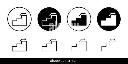 Next steps icon vector logo set collection for web app ui Stock Vector