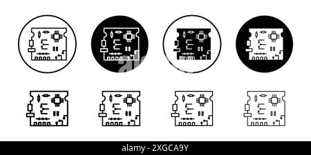 PCB icon vector logo set collection for web app ui Stock Vector