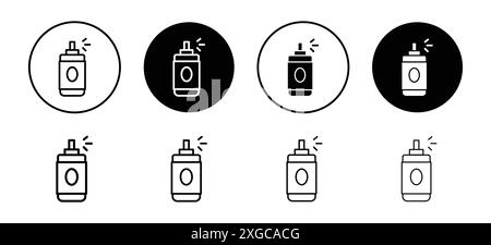 Paint aerosol can icon vector logo set collection for web app ui Stock Vector