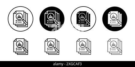 Scrutiny info icon vector logo set collection for web app ui Stock Vector