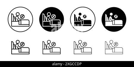 Sleep deprivation icon vector logo set collection for web app ui Stock Vector