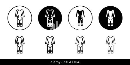 Wetsuit icon vector logo set collection for web app ui Stock Vector