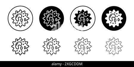 White blood cell icon vector logo set collection for web app ui Stock Vector