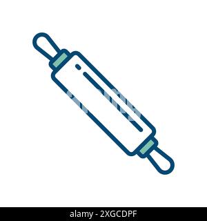 rolling pin icon vector design template in white background Stock Vector