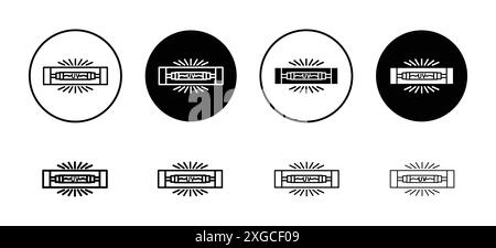 UV disinfection lamp icon vector logo set collection for web app ui Stock Vector