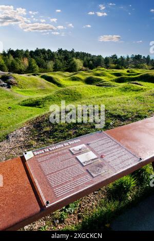 France, Meuse, Fort of Vaux, remains of bombing Stock Photo