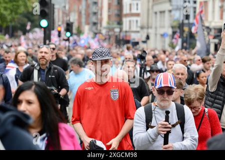 Right wing march against two tier policing spearheaded by Tommy Robinson, London, 01.06.24 Stock Photo