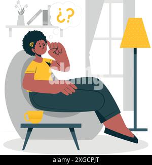 Thoughts concept illustration Stock Vector