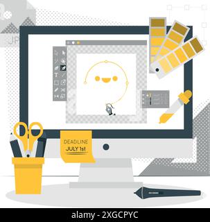 Design tools concept illustration Stock Vector