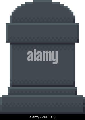 stone headstone game pixel art vector illustration Stock Vector Image ...