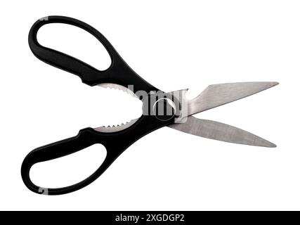 Stationery scissors on a white background for office work. Tailor's or seamstress's scissors Stock Photo