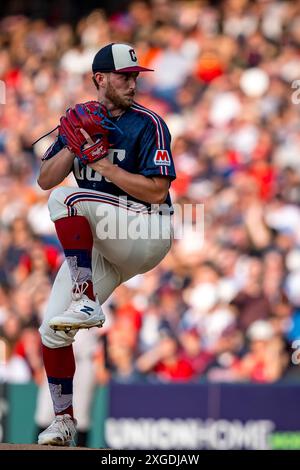 Cleveland, Oh, USA. 5th July, 2024. The Cleveland Guardians play host to the San Francisco Giants at Progressive Field in Cleveland, OH. San Francisco goes on to win 4-2. (Credit Image: © Walter G. Arce Sr./ASP via ZUMA Press Wire) EDITORIAL USAGE ONLY! Not for Commercial USAGE! Stock Photo