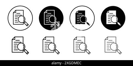 Case studies icon (3) vector logo set collection for web app ui Stock Vector