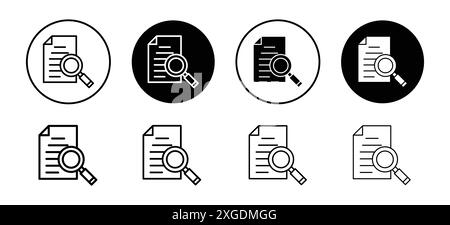 Case studies icon (2) vector logo set collection for web app ui Stock Vector