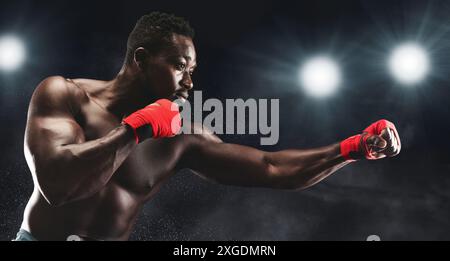 Boxer Training in the Ring Stock Photo