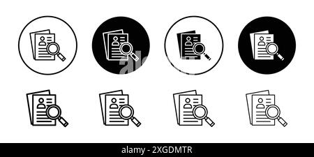 Curriculum vitae sign vector logo set collection for web app ui Stock Vector