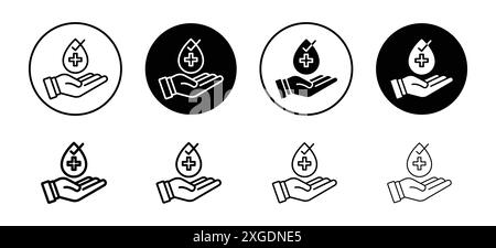 Dermatology tested icon vector logo set collection for web app ui Stock Vector