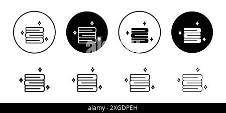 Neat fold clothes icon vector logo set collection for web app ui Stock Vector