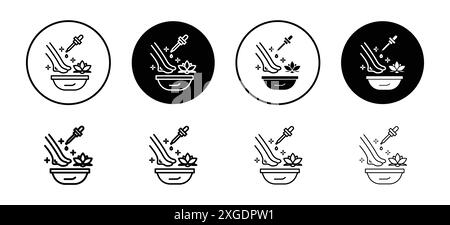 Pedicure icon vector logo set collection for web app ui Stock Vector