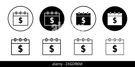 Salary day icon vector logo set collection for web app ui Stock Vector