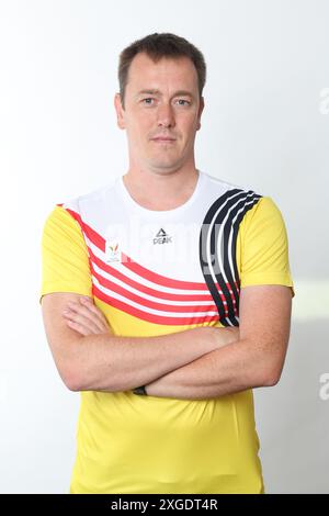 Brussels, Belgium. 08th July, 2024. Maarten De Wilde pictured during a photoshoot for the Belgian Olympic Committee BOIC - COIB ahead of the Paris 2024 Olympic Games, in Brussels, Monday 08 July 2024. BELGA PHOTO VIRGINIE LEFOUR Credit: Belga News Agency/Alamy Live News Stock Photo