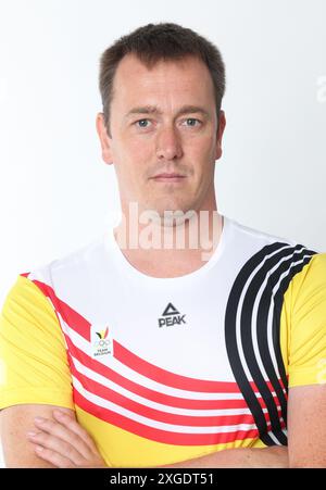 Brussels, Belgium. 08th July, 2024. Maarten De Wilde pictured during a photoshoot for the Belgian Olympic Committee BOIC - COIB ahead of the Paris 2024 Olympic Games, in Brussels, Monday 08 July 2024. BELGA PHOTO VIRGINIE LEFOUR Credit: Belga News Agency/Alamy Live News Stock Photo