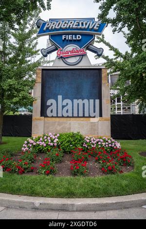 Cleveland, Oh, USA. 5th July, 2024. The Cleveland Guardians play host to the San Francisco Giants at Progressive Field in Cleveland, OH. San Francisco goes on to win 4-2. (Credit Image: © Walter G. Arce Sr./ASP via ZUMA Press Wire) EDITORIAL USAGE ONLY! Not for Commercial USAGE! Stock Photo