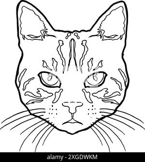Cute cat head mascot vector illustration Stock Vector