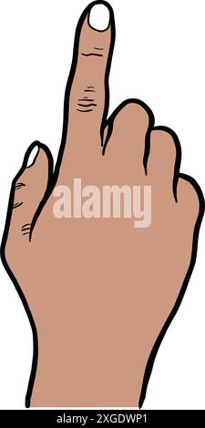 Clicker, Pointer Hand Line Icon Stock Vector