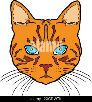 Cute cat head mascot vector illustration Stock Vector