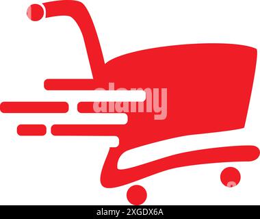 Flat icon of shopping chart Stock Vector