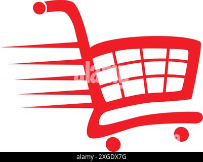 Flat icon of shopping chart Stock Vector