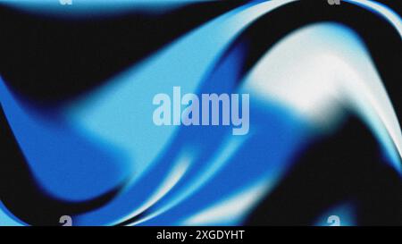 Abstract grainy background gradient with light and dark blue and balck shades. Design, poster, template, desktop, wallpaper Stock Photo