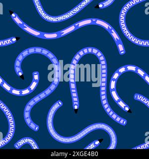 Cartoon pencil seamless school pattern for wrapping paper and fabrics and linens and kids clothes print and kindergarten accessories and notebooks. Hi Stock Photo