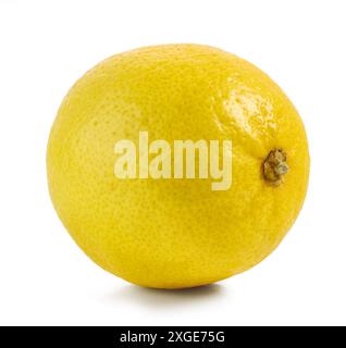 fresh ripe whole lemon fruit isolated on white background Stock Photo