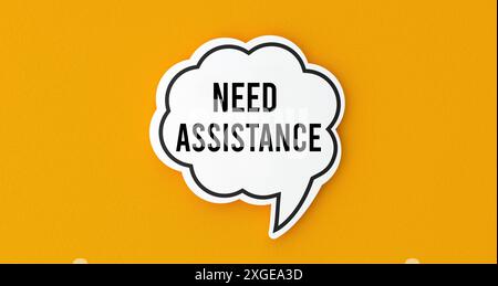 Need assistance banner Stock Photo