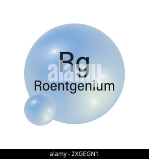 Roentgenium chemical element. Chemical symbol with atomic number and ...