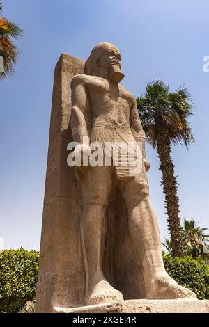 Menphis, Standing statue of Ramsses II, Menphis museum, ancient capital at lower Egypt, Giza governorate, Egypt, North Africa, Africa Stock Photo