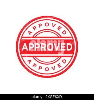 approved rubber stamp icon vector design template in white background Stock Vector