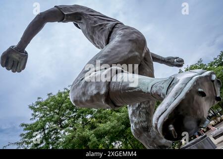 Cleveland, Oh, USA. 5th July, 2024. The Cleveland Guardians play host to the San Francisco Giants at Progressive Field in Cleveland, OH. San Francisco goes on to win 4-2. (Credit Image: © Walter G. Arce Sr./ASP via ZUMA Press Wire) EDITORIAL USAGE ONLY! Not for Commercial USAGE! Stock Photo