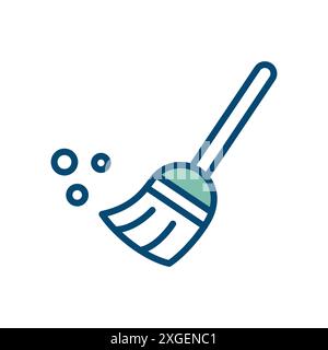 broom icon vector design template in white background Stock Vector