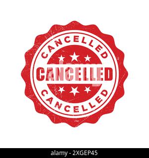 cancelled stamp icon vector design template in white background Stock Vector